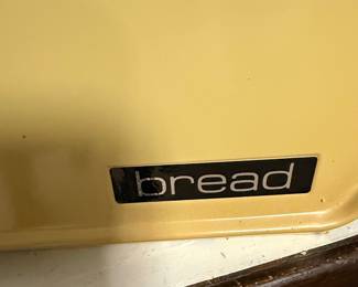 Vintage Yellow Metal Bread Box