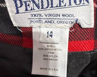 Pendleton Plaid Virgin Wool Skirt