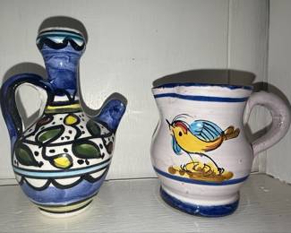 Andrea by Sadek Rooster Creamer and Mediterranean Style Pitchers