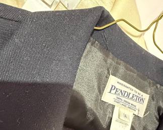 Two Pendleton 100% Virgin Wool Blazers Size 14