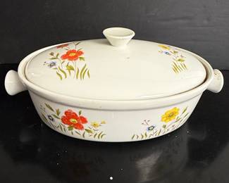 Andrea by Sadek Country Flowers Casserole Dish 9226