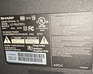 Sharp Aquos LC-70LE757U 70-Inch LED Smart TV