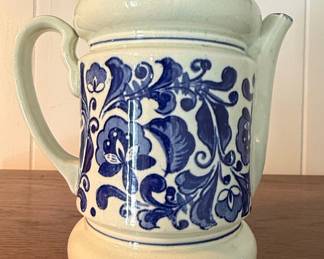 Blue and White Floral Teapot Style