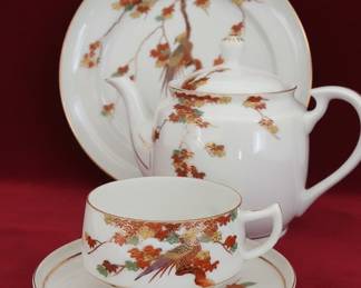 Arita Imari Peacock Tea Set
