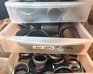 Vintage Photography Parts Storage Cabinet Lot