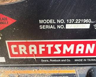 Craftsman 10-Inch Table Saw Model 137.221960