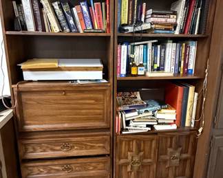 Broyhill Oak Secretary Desk Wall Unit
