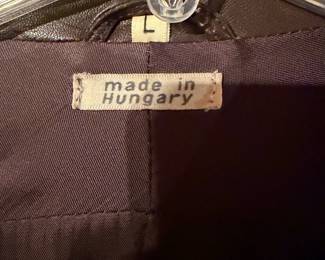 Leather coat made in Hungary