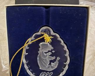 Precious moment 1990 crystal ornament