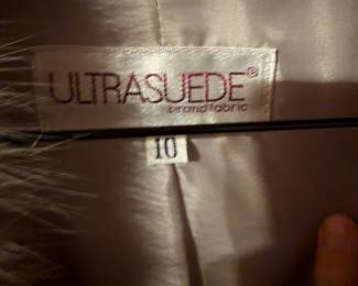 Ultrasuede coat size 10
