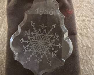 1986 crystal ornament
