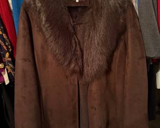 Calvin Klein Jacket with fur collar