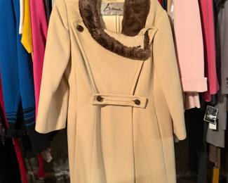 Evans wool and fur coat