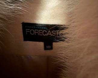 Vintage white forecaster coat with fur collar