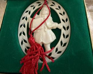 Lenox china caroler ornament