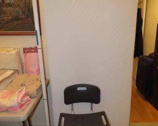 New mattress and shower chair.