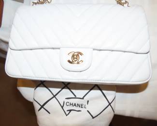White Classic Chanel Purse.