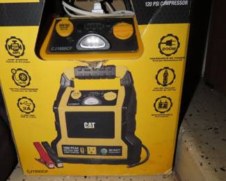 CAT battery charger/jumper, air compressor.
