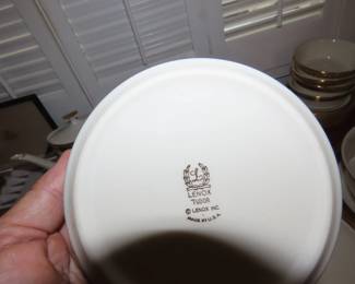 Lenox dinner set.