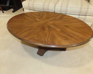 Oval coffee table.