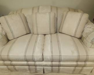 Fabric loveseat.