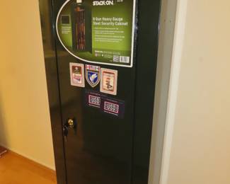 Steel gun cabinet.