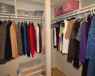ladies clothing closets.