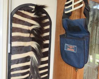 Zebra hide and Beretta gun bag.