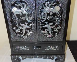 Mother of Pearl jewelry chest.