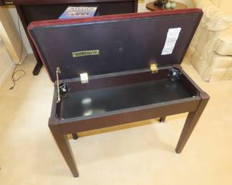 Piano/bench stool with storage.