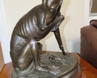 Bronze Greyhound sculpture. F Aracke from Amsterdam.
