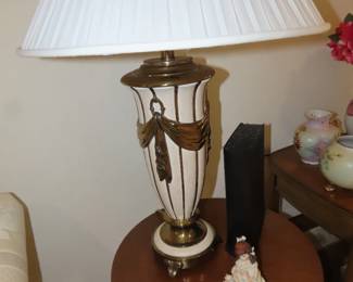 Ornate table lamp.