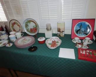 Hand painted porcelain collection.