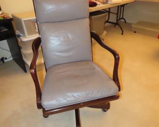 Leather desk chair.