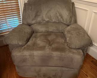 Grey Microfiber Manual Recliner
