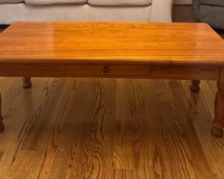 Amish Solid Oak Farmhouse Coffee Table