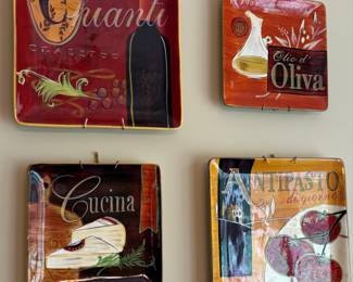Pier 1 Imports "Flavors of Tuscany" Cucina Collection Decorative Plates (Set of 4)