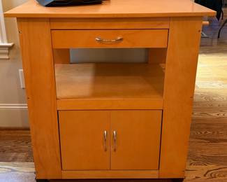 Catskill Craftsmen Natural Wood Kitchen Cart with Storage