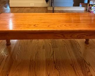 Amish Solid Oak Farmhouse Coffee Table
