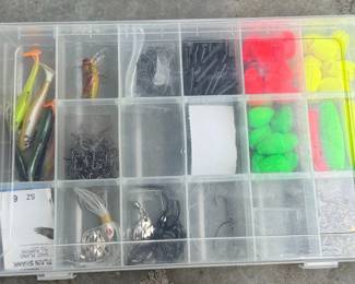 Plano 3700 Series Tackle Box with Assorted Fishing Gear