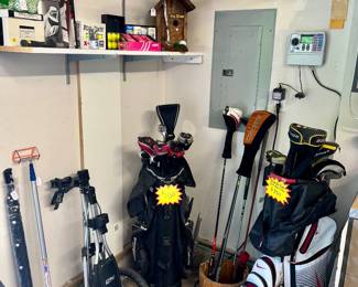 Golf clubs and accessories