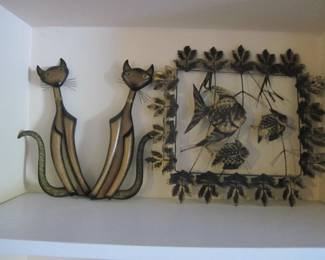 Sexton Style Wall Cats & Fish Artwork