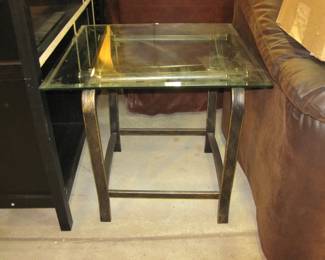 Glass Top End Table