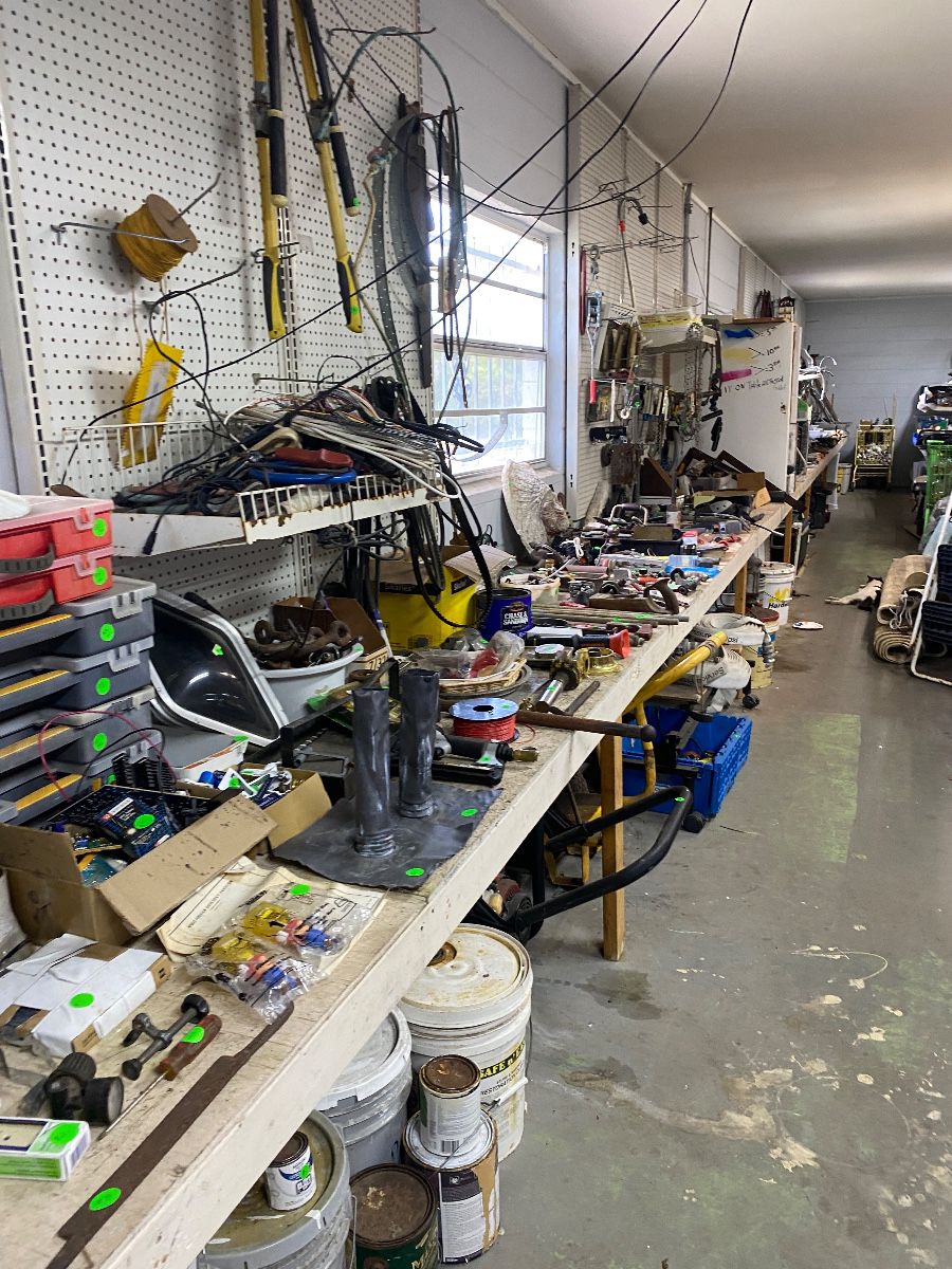 Tools galore, from plumbing parts, to vintage radio equipment, and everything in between