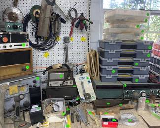 Vintage radio equipment, tools