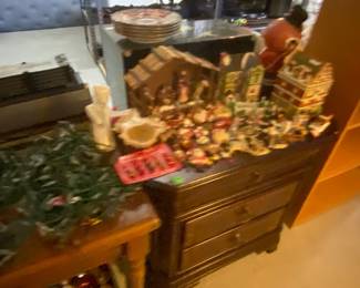 Side tables, sofa, tables, entry tables, holiday stuff, etc.