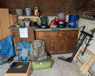 Camping and gardening items