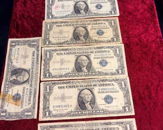 Collection of 1930s and 50s silver certificates