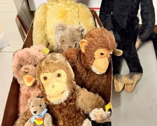 Steiff German stuffed animals from pre-World War II to the 1960s or 70s
