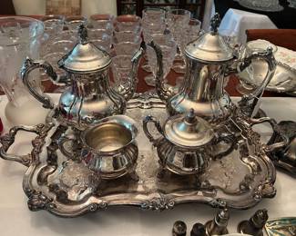 Towle silver plate tea set
